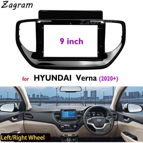 9 Inch 2 Din Car Video Fascia for HYUNDAI Verna 2020+ Panel CD DVD Player Audio Frame Dashboard Mount Kit