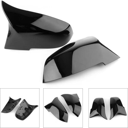 F30 Car Rear View Side Mirror Cover Trim For BMW F20 F21 F31 F32 F34 F36 X1 E84 F87 M2 Glossy Black ABS Plastic Car Accessories