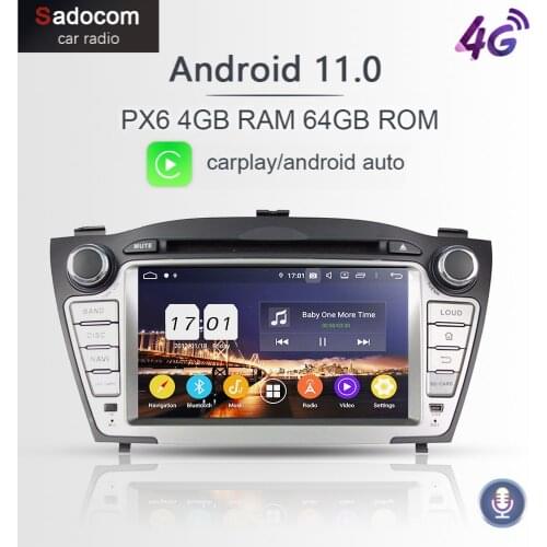 PX6 DSP TDA7851 2 din Android 10.0 8 Core 4GB RAM 64GB Car DVD Player autoradio car radio For Hyundai TUCSON IX35 2009-2012