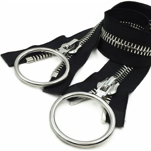 Big zipper 10# metal zipper for sewing 80cm 100cm 120cm 1pc double sliders zipper for down jacket coat bags ring puller