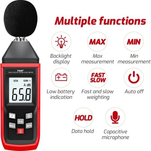 Digital Sound Level Meter SLM Household Noise Tester High-Precision Noise Tester Handheld Sound Detector Decibel Monitor