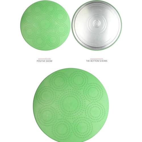 HQ ST01 Top Rubber Plastic Back Cold Rolled Steel Rotary Base Wheel Rotate Display Stand Swivel Plate Lazy Susan Turntable