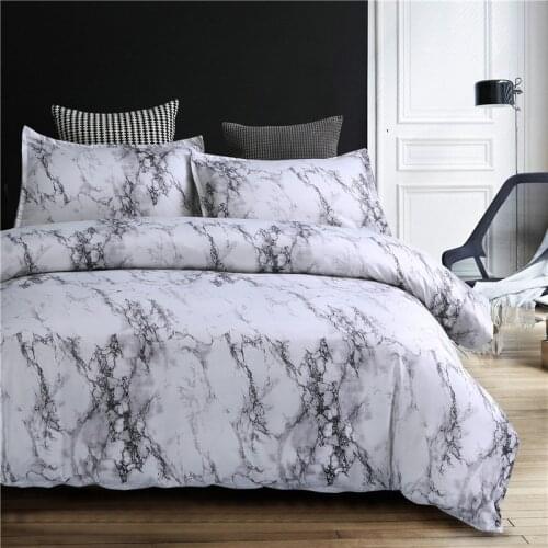 FAMIFUN Marble Pattern Bedding Sets Duvet Cover Set 2/3pcs Bed Set Twin Double Queen Quilt Cover Bed linen (No Sheet No Filling)
