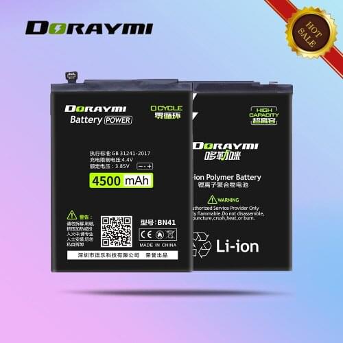 DORAYMI Lithium Polymer BN41 Battery for Xiaomi Redmi Note 4 Note4 Mobile Phone High Quality Battery Replacement Bateria