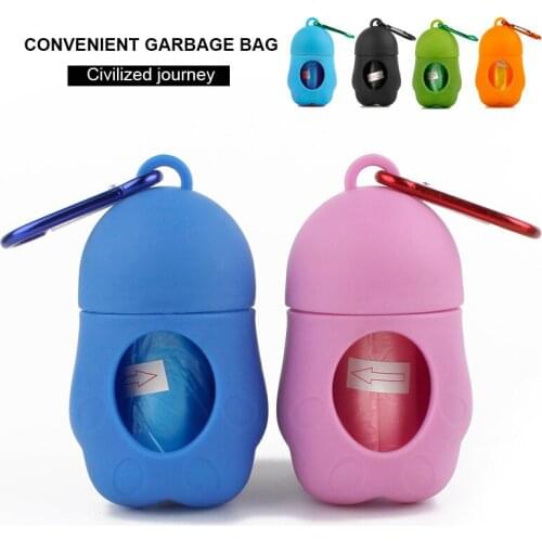 Pet Dog Garbage Bags Dispenser Outdoor Portable Waste Poop Bag Holder Plastic Garbage Bag Dispenser Bolsas Perro Pets Supplies