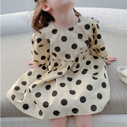 Mihkalev Baby Girl 2021 Cotton Dresses For Kids Clothes Girls Dot Ruffles Princess Dress Children Party Tutu Dress Kids Clothing