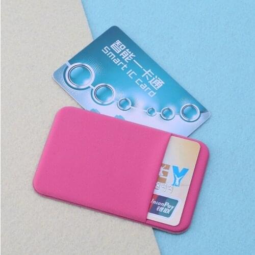 Mobile Phone Credit Card Wallet Holder Pocket Stick-On Adhesive Elastic Tool X5XA