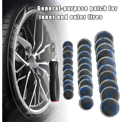 Car Tire Repair Glue Kit 32/42/58MM With Roller 30PCS Universal Car Motorcycle Tyre Tire Repair Rubber Glues Patch Tool Packet 3