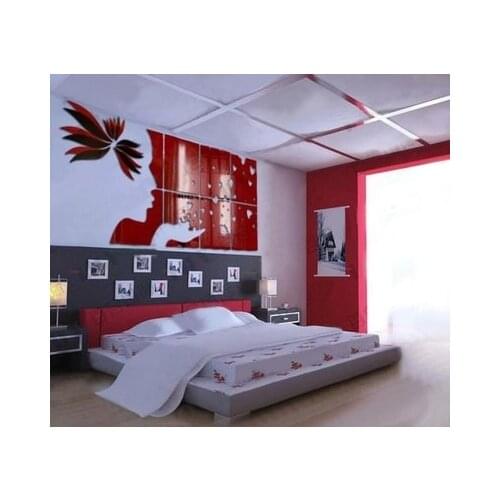 Dream young girl Acrylic 3d wall stickers Background sofa wall DIY Art wall decor Home fashion decoration Waterproof