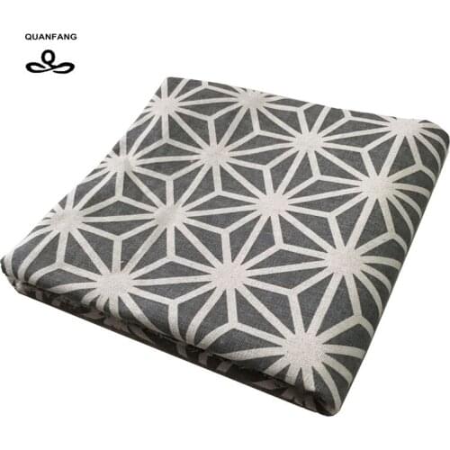 QUANFANG Cotton Linen Fabric For Patchwork Quilting DIY Sewing Sofa Table Cloth Furniture Cover Tissue Cushion Meterl 50x150cm