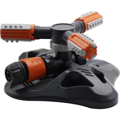 Adjustable 3-Arm Rotating Sprinklers 360 Degree Rotatory Automatic Watering Nozzles Garden Agriculture Lawn Irrigation Device