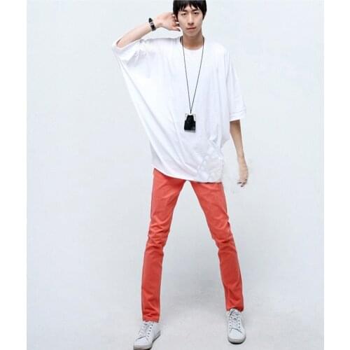 S-4XL ! 2016 New Mens clothing summer fashion batwing shirt brief half sleeve t plus size availabl Singer costumes