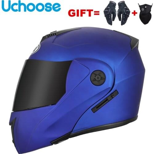 2021 Unisex Racing Motobiker Flip Up Helmets Modular Dual Lens Motorcycle Helmet Full Face Safe Helmet Men Adult Women