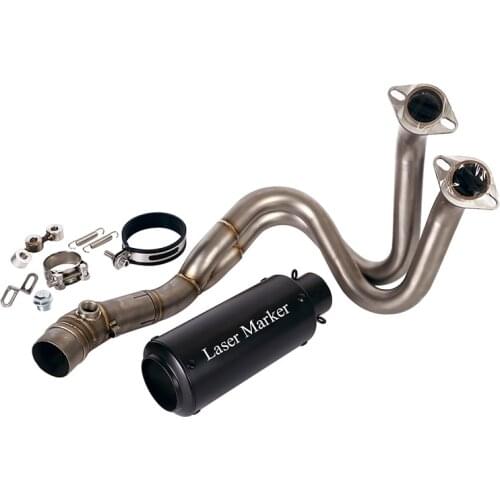 Motorcycle Exhaust System Connect Link Tube Header Escape Muffler Silencer for Kawasaki ER6N ER6F Ninja 650 Z650 Verysys 650