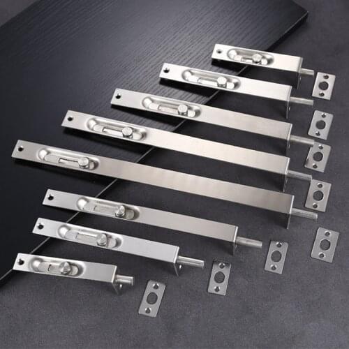 1Pcs 4/6/8/10/12 Inch Stainless Steel Hidden Door Bolt Security Guard Door Latch Sliding Lock Bathroom Bolt Dust Proof Tube