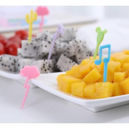 Musical Note Fruit Fork Mini Cartoon Children Snack Cake Dessert Food Fruit Pick Toothpick Bento Lunch Party Decor