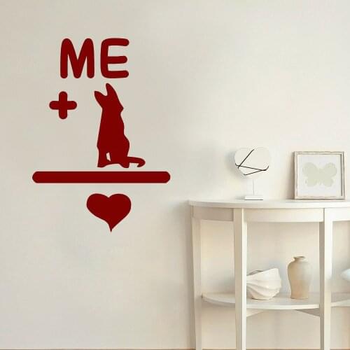 German Shepherd Wall Decal Love Dogs Bedroom Home Decor Vinyl Sticker Best Friend Loyalty Animal Puppy Creative Mural S658