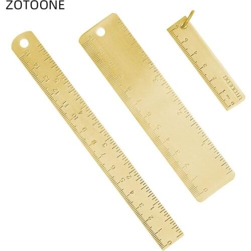 High Quality 6/12/15cm Brass Vintage Ruler Metal Copper Bookmark Straight Ruler for Leather Notebook School Office Tool Inch/Cm