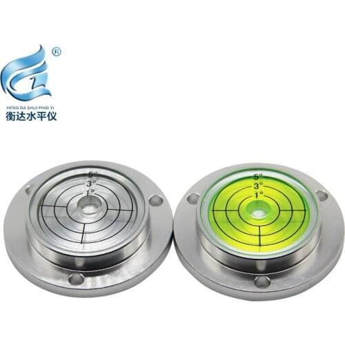High-precision level level level bubble bead with flange horizontal bubble metal round level 55*40*12mm