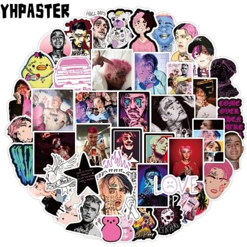 10/30/50Pcs Famous American Hiphop Singer Lil Peep Stickers For Motorcycle Laptop Luggage Bicycle Skateboard Vinyl Decal Sticker
