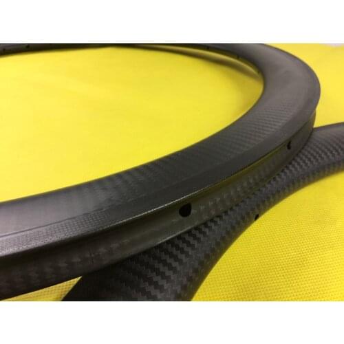 20/24H 38mm Tubular 700C 23mm or 25mm Width 3K Twill Matte Road Bicycle Carbon Rims Basalt Braking Surface for Carbon Wheels