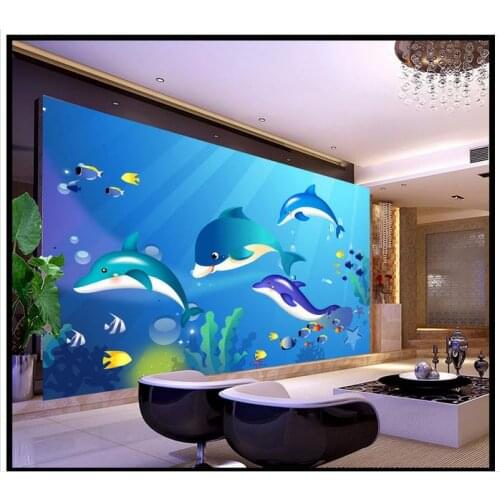 3D wall murals wallpaper custom picture mural wall paper HD underwater world background wall mural bedroom background wall decor