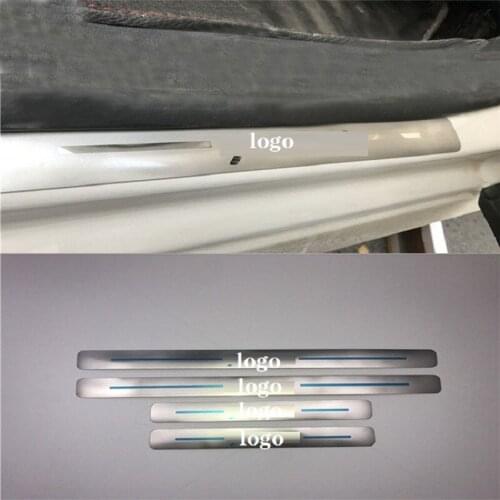 4pcs/lot car stickers for 2012-2017 FIAT PUNTO ultra-thin Stainless Steel Door Sill Scuff Plate 4pcs/lot car acessories
