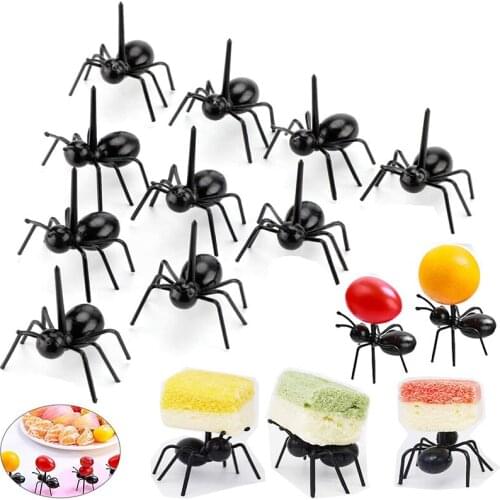 6Pcs Ant Fruit Toothpick Reusable Food Picks Creative Cake Dessert Fruit Forks Mini Sticks Cupcake Decor
