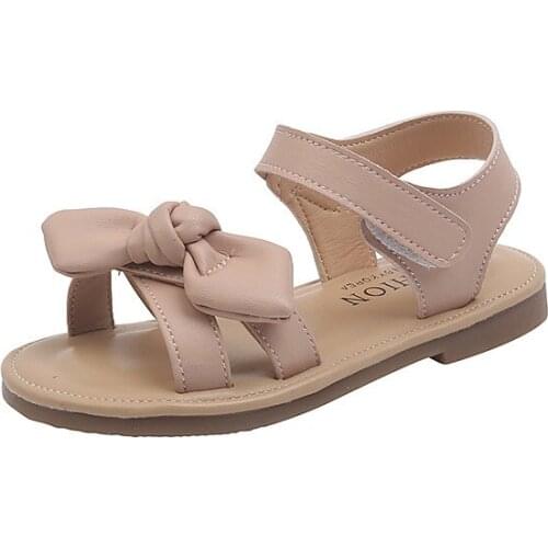 CNFSNJ brand 2021 new summer Girls Fashion Princess sandals Children Shoes Heels bow tie Knotted Soft Bottom sneakers