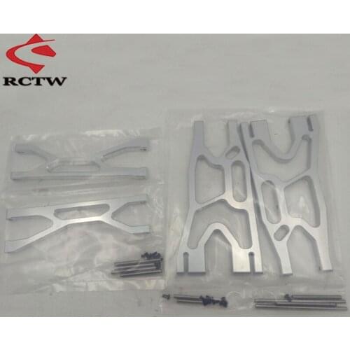 CNC Alloy Upper + Lower Front Rear Suspension Arm Set for 1/5 Traxxas X-maxx Truck Spare Toys Parts