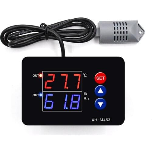 Temperature & Humidity Controller High Precision Temperature&Humidity Control Switch Digital Display Dual Output Synchronization