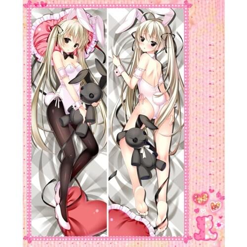 Anime Cartoon Yosuganosora Double-Sided Bolster Hugging Pillow Case Cover Pillowcase Peach Skin 2 Way / WT No.64106