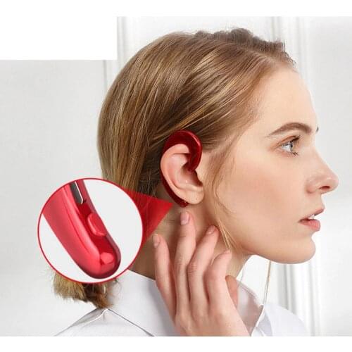 Mini Earhook Wireless Bluetooth Headset With Mic Hands-free Noise Canceling Bone-conduction Sport Earphone For Phone