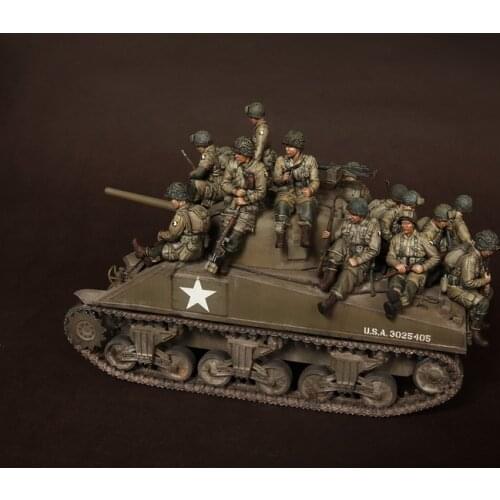 1:35 Resin Figure Model Kit Unassambled Unpainted //764 (NO TANK 14 figures)