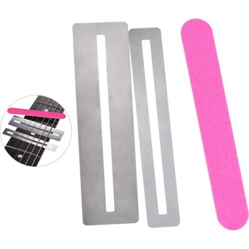 Guitar Fret Repairing Tool Set Stainless Steel Fretboard Guard Protector & Fretwire File Sanding Cleaning Polish Luthier Tool
