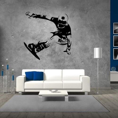 New Skateboarding Vinyl Wall Decal Home Decoration Boys Room Art Mural Sports Figures Wall Sticker DIY
