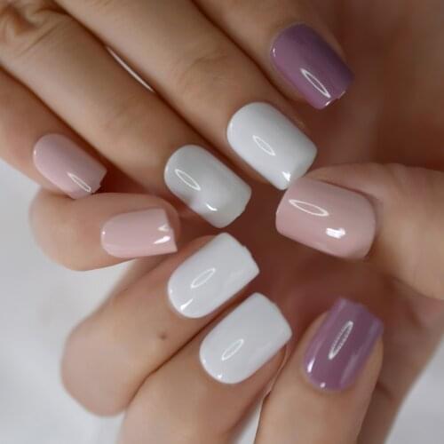 Medium Short Sqave Supplies For Professionals Wholesale Nail Tips Full Cover Pre Designs Gels Nails Fingernails Tips Pre Designs