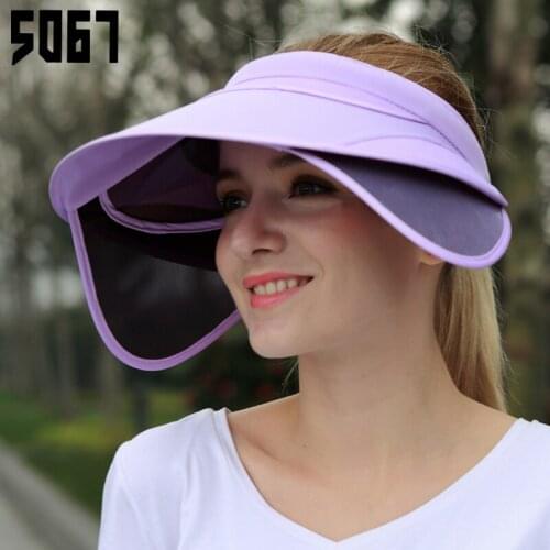 Lady Summer Sunshade Hat Female Sunscreen Cap Female Overhead Outside Leisure Outdoor Hat Female Summer Riding Sunscreen Cap A64