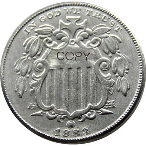 US 1883 Shield Nickel Five Cents Copy Decorative Coin