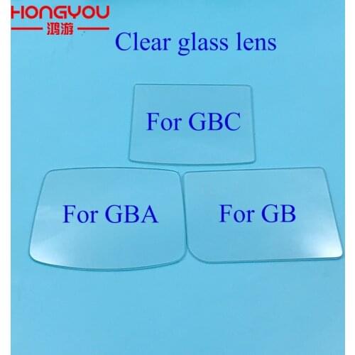 20PCS Glass Lens For Gameboy DMG Screen Glass Lens for Gameboy Advance Lens Protector For GBA GBC GBA SP Transparent Glass Lens