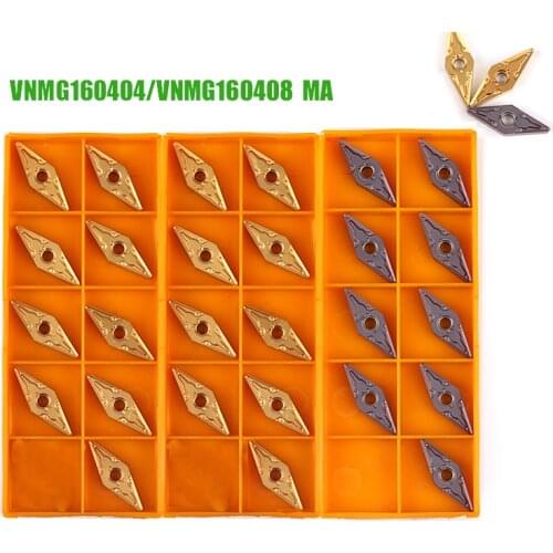 10pcs Carbide Insert VNMG160404 VNMG160408 VP15TF UE6020 US735 Lathe External Turning Tools CNC VNMG Blade Metal Cutting Tool