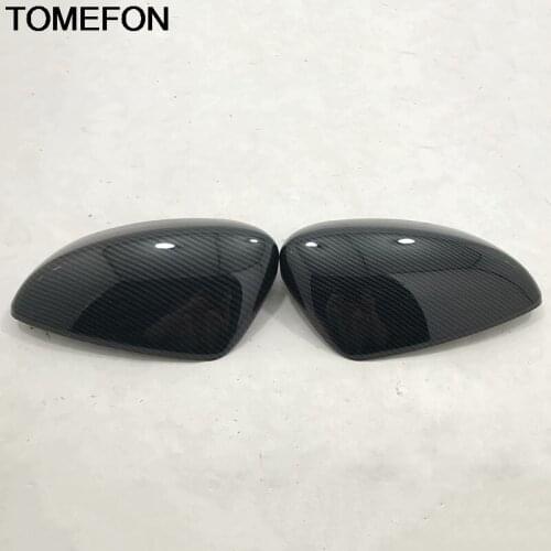 TOMEFON For Mazda 6 Atenza 2014 to 2018 Car Side Door Rear View Mirror Cap Frame Cover Trim Exterior Accessories ABS CarbonFiber
