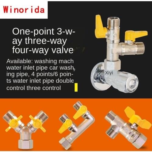 Water Diverting Valve Tee, One In, Two Out, Car Wash Water Pipe Washer