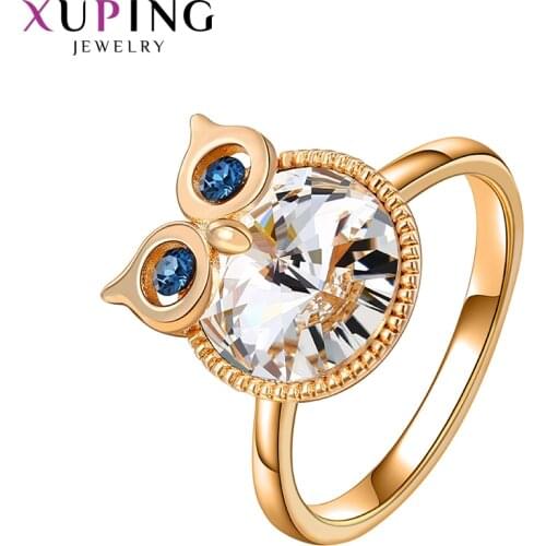 Xuping Jewelry Cute Animal Shaped Crystals Rings for Graduation Birthday Party Gift 100