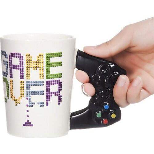400ml Funny Gamepad Ceramic Mugs with Handle Tea Cups Cafe Mug Creative Game Pattern Cups Fashion Novelty Gifts