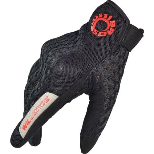 Motor GK-243 Protect Cooling Mesh Gloves Motocross Racing Willbros Guantes MTB ATV Bike Cycling Black Luvas Mens