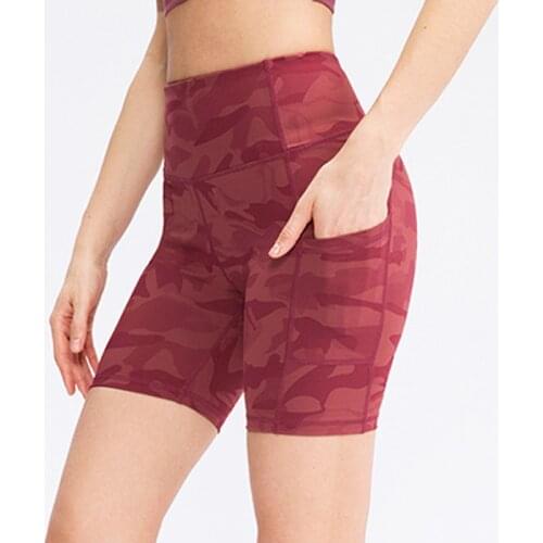 Women Compression Shorts With Pocket High Waisted Workout Shorts For Athletic Fitness Gym Womens Running Shorts Bicycles Sports