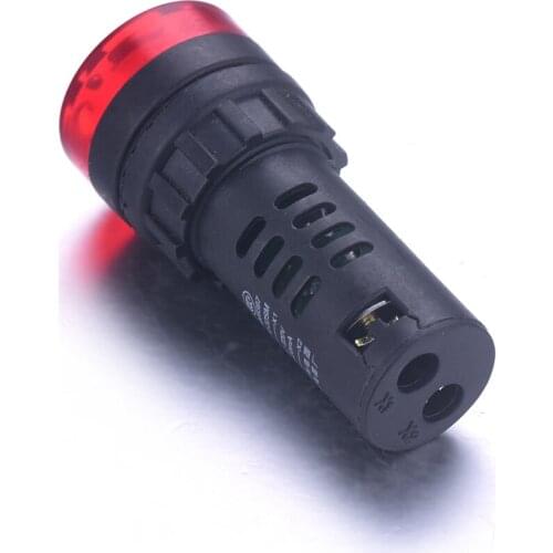 1pcs 100% Quality and Brand New AC 220V/DC 12V LED Signal Light with Buzzer Red AD16-22SM AC 50-60Hz From PC Materials
