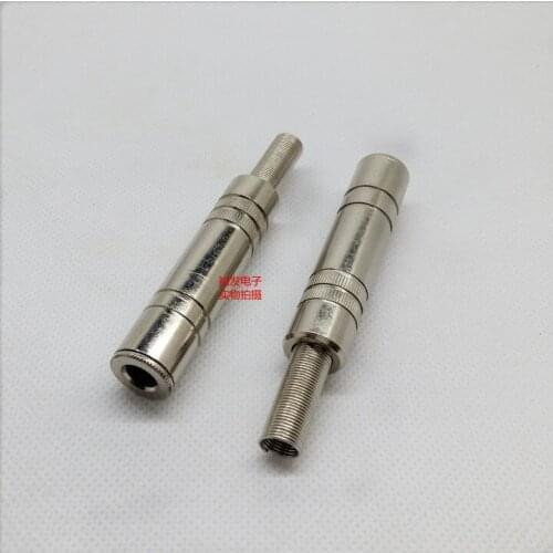 100pcs 6.35 stereo metal large three-core soldered female socket 6.5 audio head microphone extension cable female