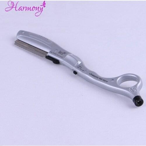 2pcs Silver color Ultrasonic Hot Vibrating Razor for hair cut/ human hair extension US,EU PLUG, Heat Hair Scissor Trimmers L-538